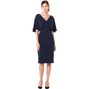 NWT Dress the Population Louisa Black Cape Dress Small